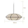 Vintage cream danish fabric pendant lamp dining room geometric chandelier