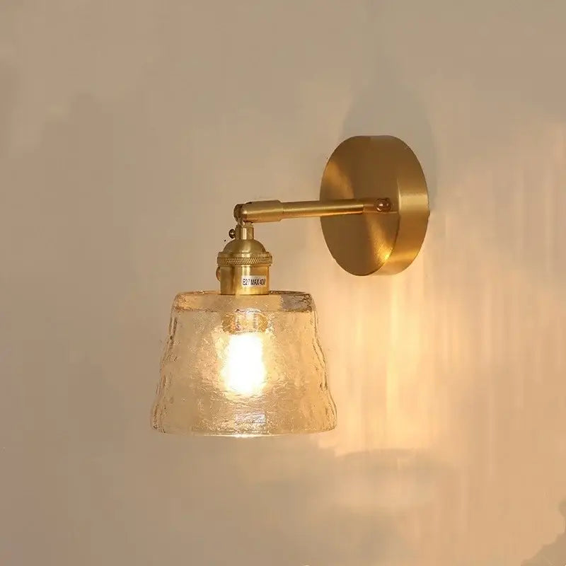 Vintage floral green glass led wall lights bedroom sconces