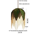 Vintage french floral iron tassel led pendant lights bedroom
