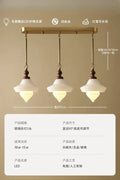 Vintage gold lustre glass pendant lights kitchen island led