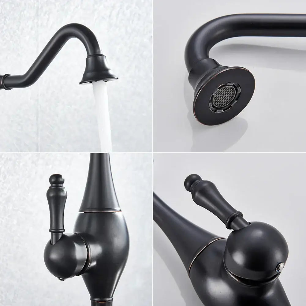 Vintage gold single handle basin faucet bathroom mixer tap