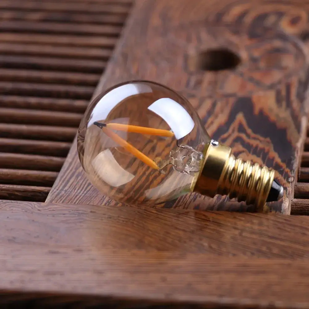 Vintage gold tint g40 led bulb bedroom warm filament light