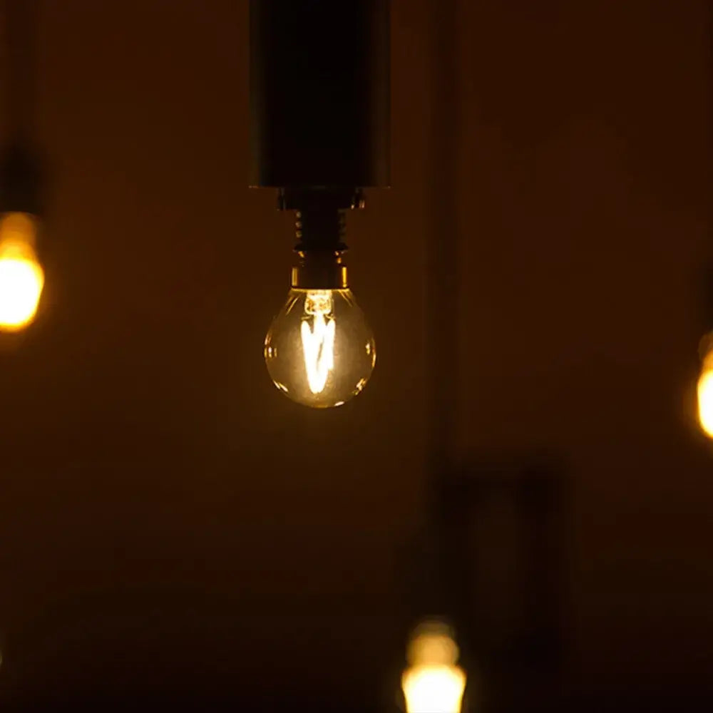 Vintage gold tint g40 led bulb bedroom warm filament light