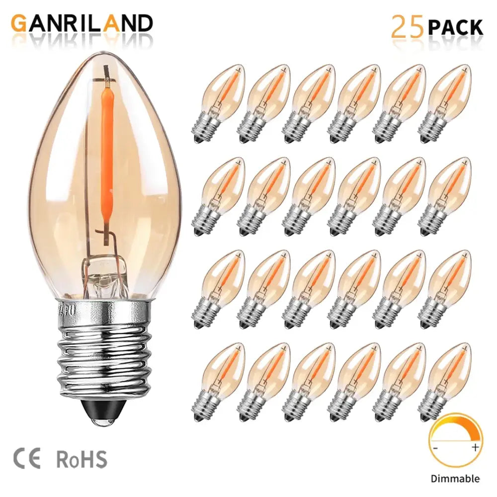 Vintage gold tint glass led candelabra bulb 25 pack dining room dimmable