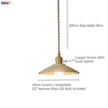 Vintage green ceramic led pendant lamp for dining room