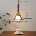 Vintage scalloped glass copper walnut led pendant lights dining room