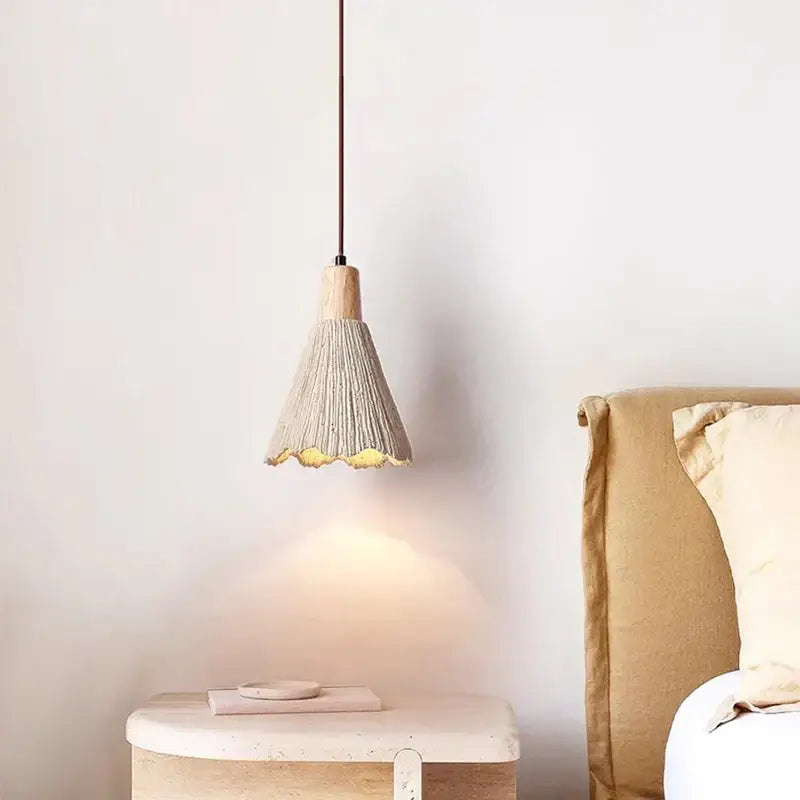 Vintage white cement led pendant lamp for dining room