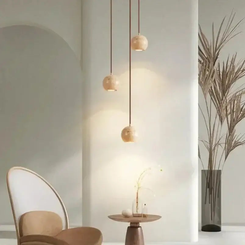 Wabi sabi beige and brown pendant light dining room decorbites elegant wabi