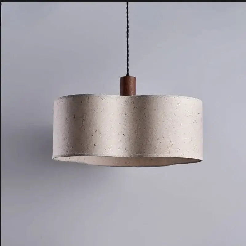 Wabi-sabi cream chandelier lamp bedroom fabric pendant light