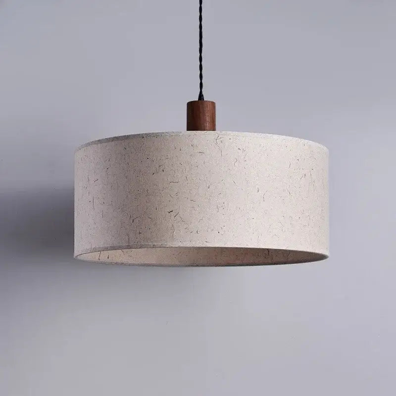 Wabi-sabi cream chandelier lamp bedroom fabric pendant light