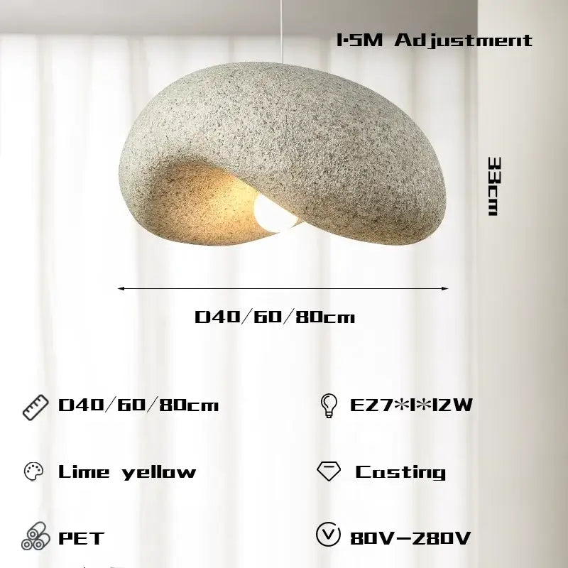Wabi sabi cream style led chandelier – living room pendant light