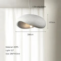 Wabi sabi cream style led pendant light dining room cloud shape