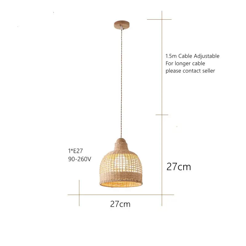 Wabi sabi decorbites bamboo pendant lamps for dining room island