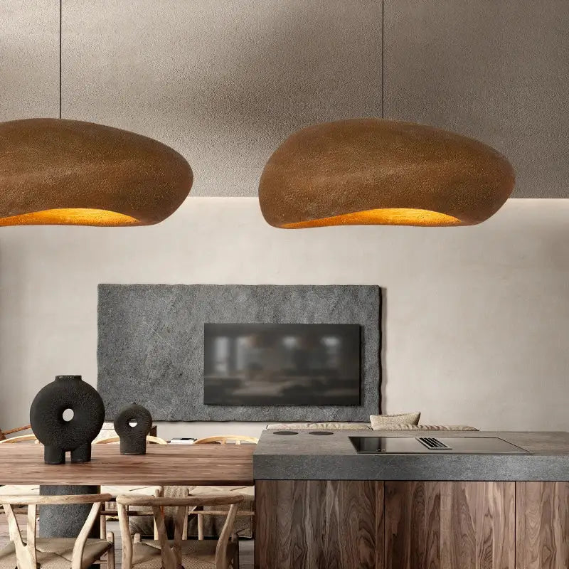 Wabi sabi gray decorbites handmade polystyrene indoor pendant dining room