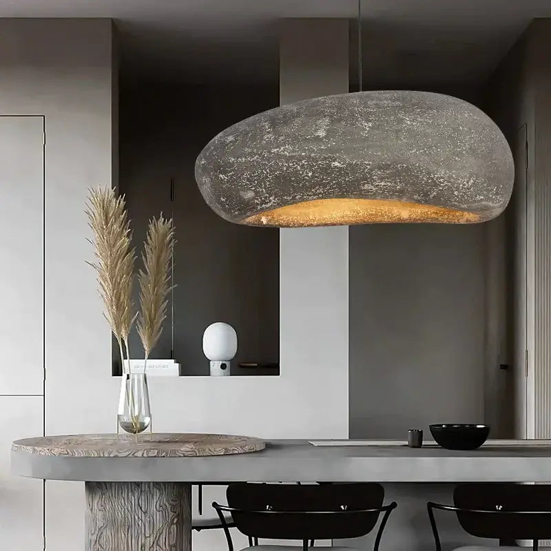 Wabi sabi gray decorbites handmade polystyrene indoor pendant dining room