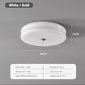 Warm chrome double layer glass led ceiling light bedroom