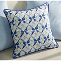 Watercolor iris flowers butterfly purple cushion cover bedroom decor