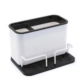 White and black double grid cutlery organizer kitchen utensil holder