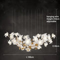 White and gold decorbites crystal flower chandelier living room light