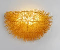 White and orange bird nest led wall lamp bedroom decorative light