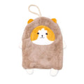 White and orange coral plush cat hand towel bathroom decor