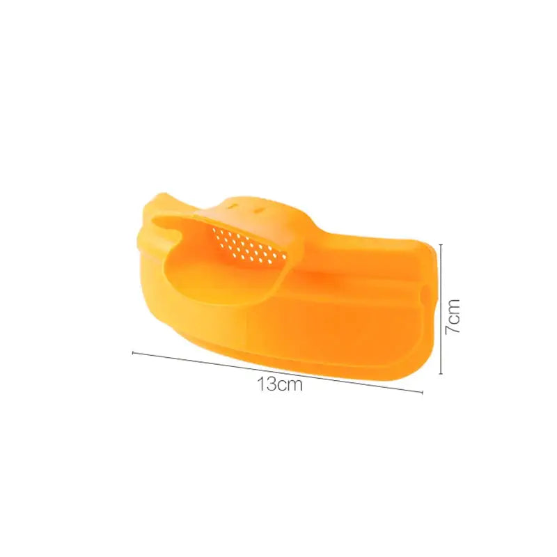 White and yellow decorbites duck beak funnel kitchen liquid divertor