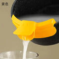 White and yellow decorbites duck beak funnel kitchen liquid divertor