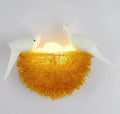 White ceramic bird nest led wall lamp bedroom decor