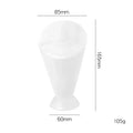 White ceramic french fries holder with sauce cup kitchen snack bowl