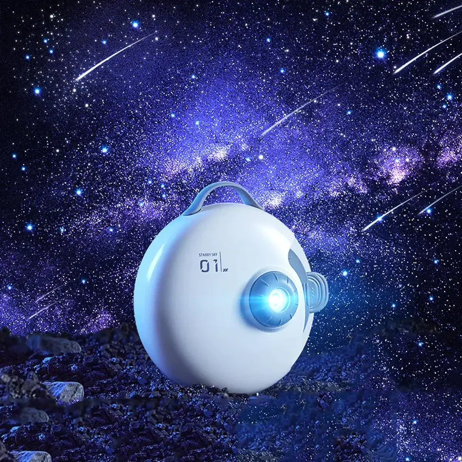 White circular decorbites galaxy starry projector bedroom night light