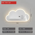 White cloud led bed lamp with wireless phone charging bedroom light