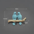 White decorbites bird resin hanger kitchen hook on wood branch