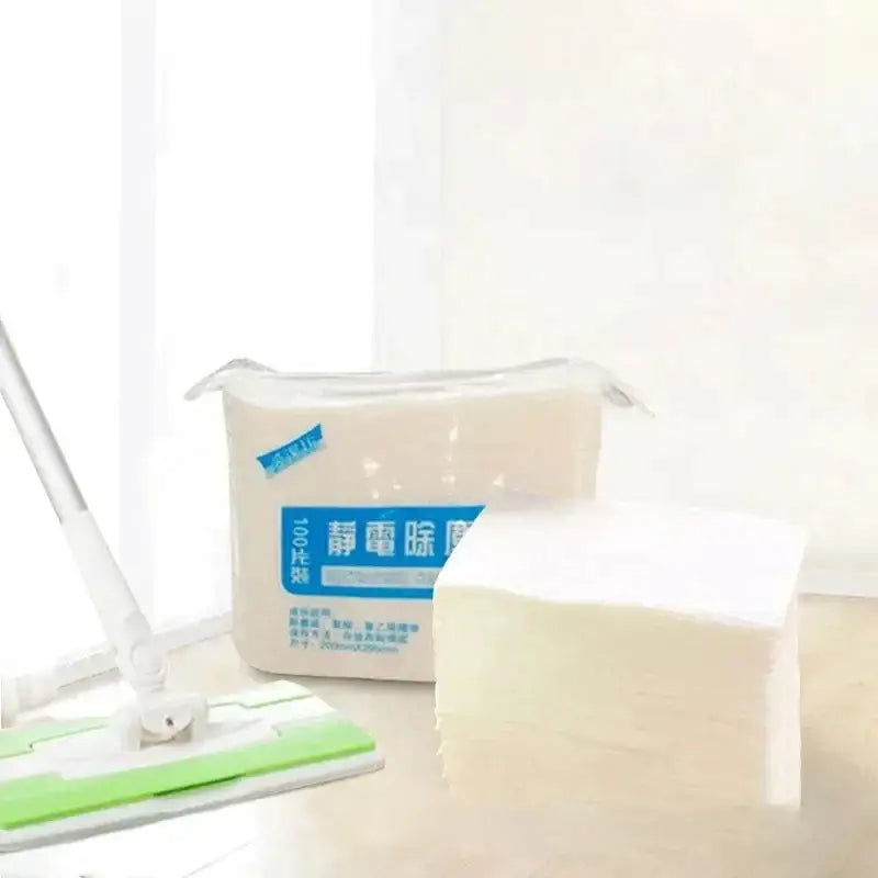 White electrostatic dust removal cloth 100pcs pack kitchen cleaning