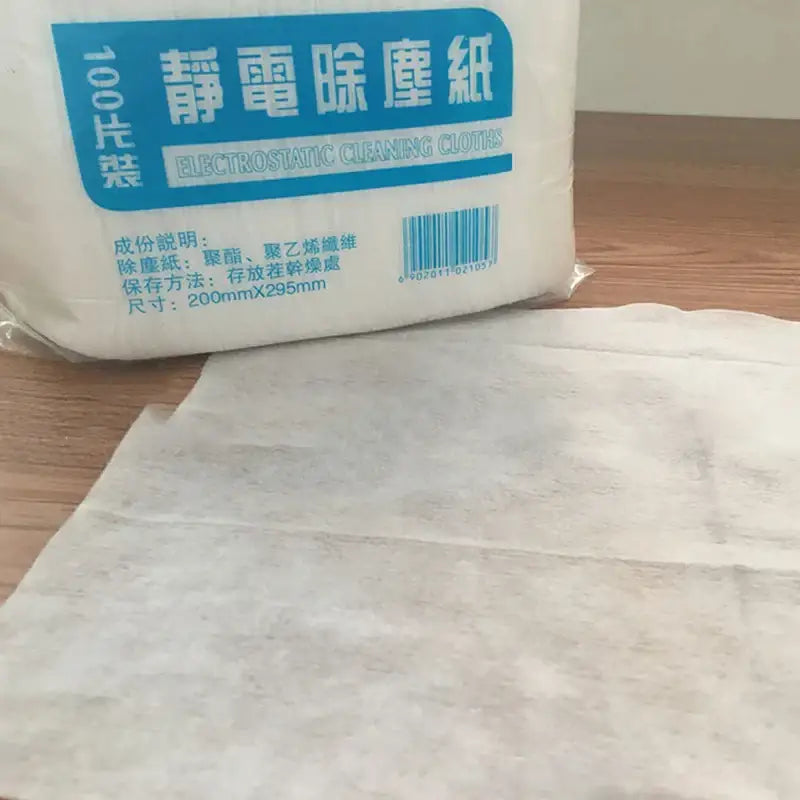White electrostatic dust removal cloth 100pcs pack kitchen cleaning