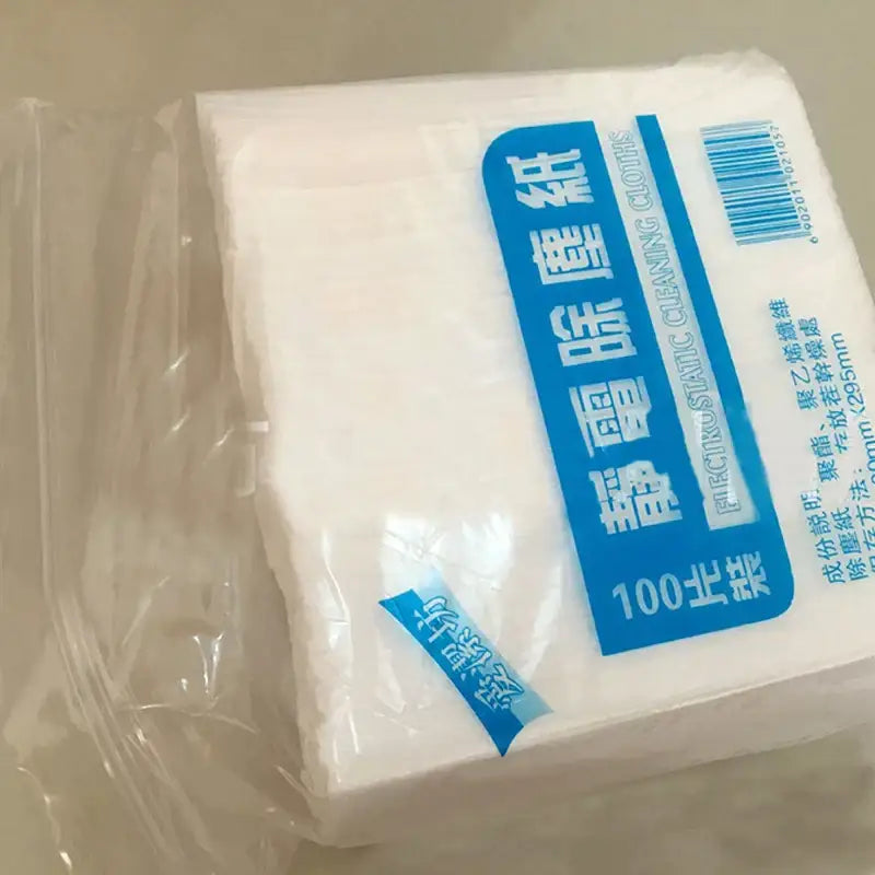 White electrostatic dust removal cloth 100pcs pack kitchen cleaning