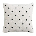 White fluffy ivorycamel polka dot cushion cover 45x45cm living room