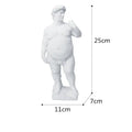 White hercules david obesity resin sculpture living room decor art