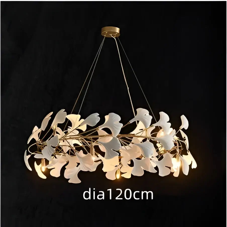 White orchid decorbites ginkgo chandelier living room pendant light