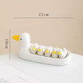 White porcelain duck chopstick holder tray dining room ceramic dish