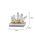 White quartz crystal stone marble ornament set living room decor