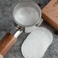White textured espresso portafilter special powder paper filter kitchen