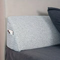 White textured headboard pillow wedge bedroom mattress gap filler