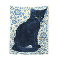 Witchcraft black cat tapestry wall hanging bedroom occult decor