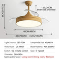 Wooden ceiling fan with acrylic blades – living room dc motor control