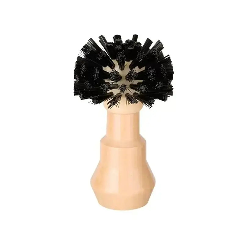 Wooden espresso portafilter and tamper cleaning brush kitchen tool