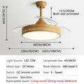 Wooden heartbeat ceiling fan with remote control bedroom light