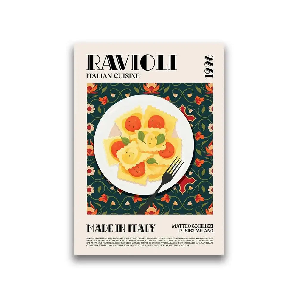 Dim sum illustration world cuisine canvas painting dining room decor