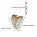 Woven birch wood led pendant lamp dining room art lighting